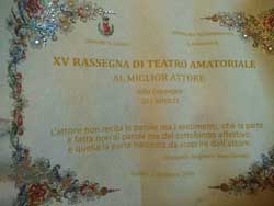 Premio miglior attrice "XV rassegna di teatro amatoriale" - Una farsa per Colette